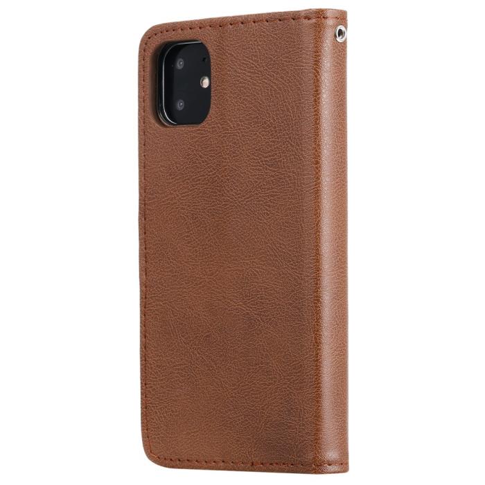 Bild 3,  iPhone 11 - Plånboksfodral/Magnet Skal 2in1 - Brun - Teknikhallen.se