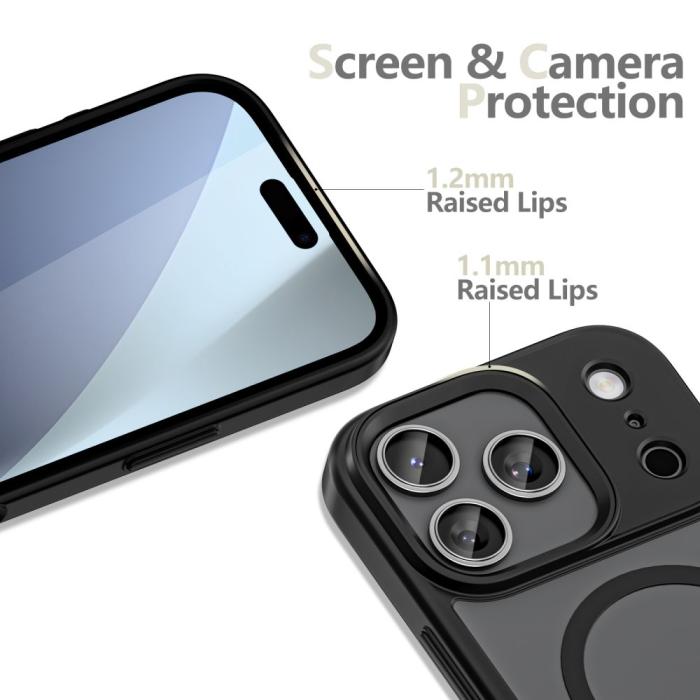 Bild 3, Tech-Protect Tech-Protect iPhone 17 Pro Skal MagSafe MagMat Matt Svart - Teknikhallen.se