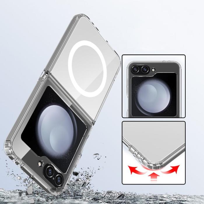 Bild 4, Tech-Protect Tech-Protect Galaxy Z Flip 7 FE/Flip 6 Skal MagSafe FlexAir Transparent - Teknikhallen.se