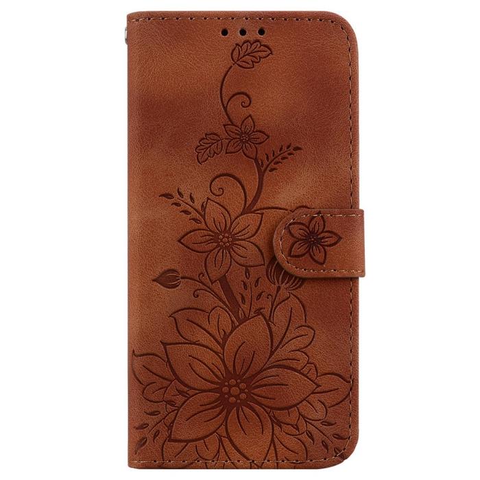 Bild 5,  Samsung Galaxy A27 5G Fodral Läder Blommor Brun - Teknikhallen.se