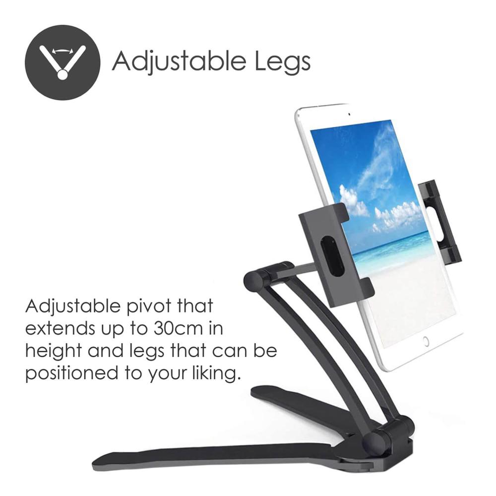 DESIRE2 DESIRE2 Tablet-hållare 2-i-1 XL Vägg och Bärbar upp till 12,9