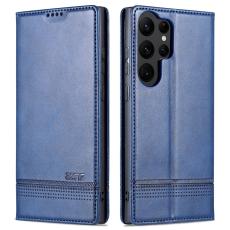 AZNS AZNS Samsung Galaxy S23 Ultra Fodral Flip L&auml;der Bl&aring; - Teknikhallen.se