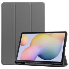  Samsung Galaxy Tab S7 / Tab S8 Fodral Tri-Fold Pennh&aring;llare Gr&aring; - Teknikhallen.se