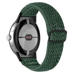  Google Pixel Watch / Watch 2 Justerbart Nylon Armband Grön - Teknikhallen.se