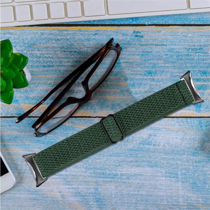 Bild 4,  Google Pixel Watch / Watch 2 Justerbart Nylon Armband Grön - Teknikhallen.se