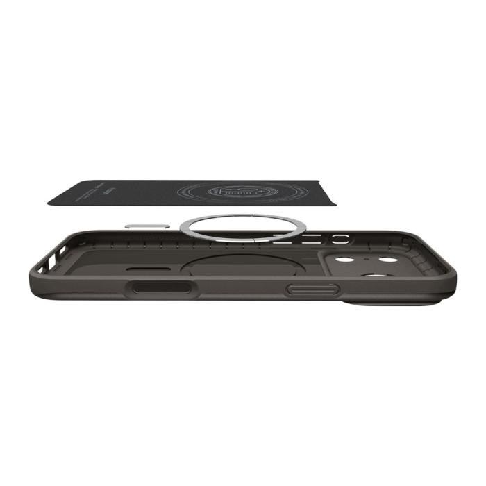 Bild 6, Spigen Spigen iPhone 18 Pro / 17 Pro Skal MagSafe Thin Fit Gunmetal - Teknikhallen.se