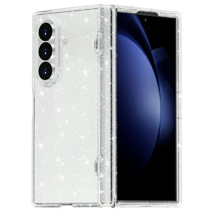 Bild 2,  Samsung Galaxy Z Fold 8 Ultra Skal Glitter TPU Vit - Teknikhallen.se