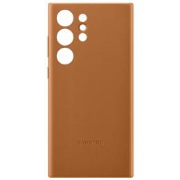 Samsung Samsung Galaxy S23 Ultra Skal Leather Cover Camel - Teknikhallen.se