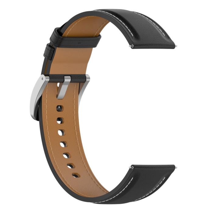 Bild 4,  Äkta Läder Armband Smartwatch (22 mm) Svart - Teknikhallen.se