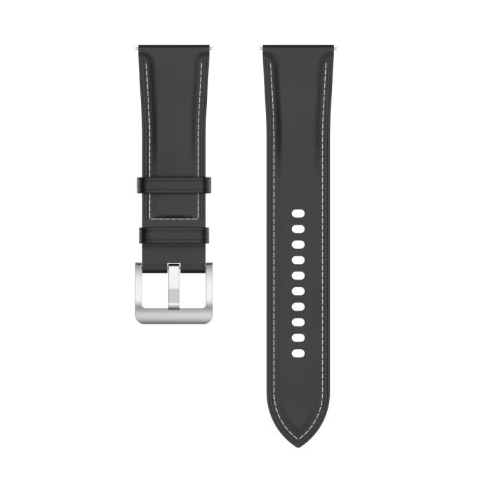 Bild 5,  Äkta Läder Armband Smartwatch (22 mm) Svart - Teknikhallen.se
