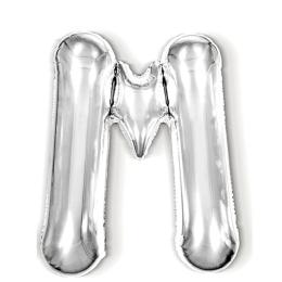  Bokstavsballong M 40 cm Silver - Teknikhallen.se