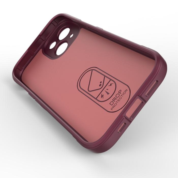 Bild 2,  iPhone 15 Plus Skal Magic Shield Vinröd - Teknikhallen.se