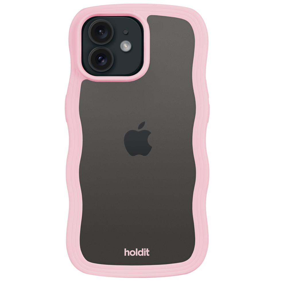 holdit holdit iPhone 12/12 Pro Skal Wavy Pink Transparent - Teknikhallen.se