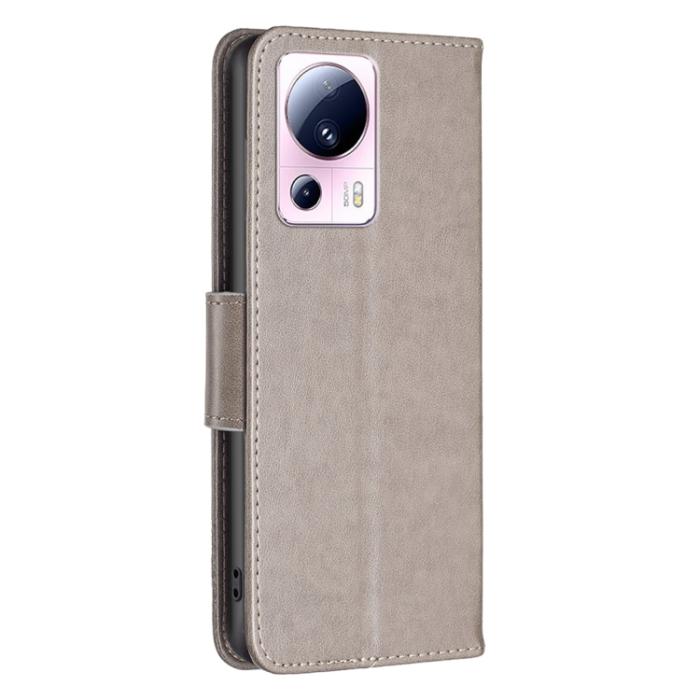 Bild 3,  Xiaomi 13 Lite 5G Fodral Med Fjäril Tryck Grå - Teknikhallen.se