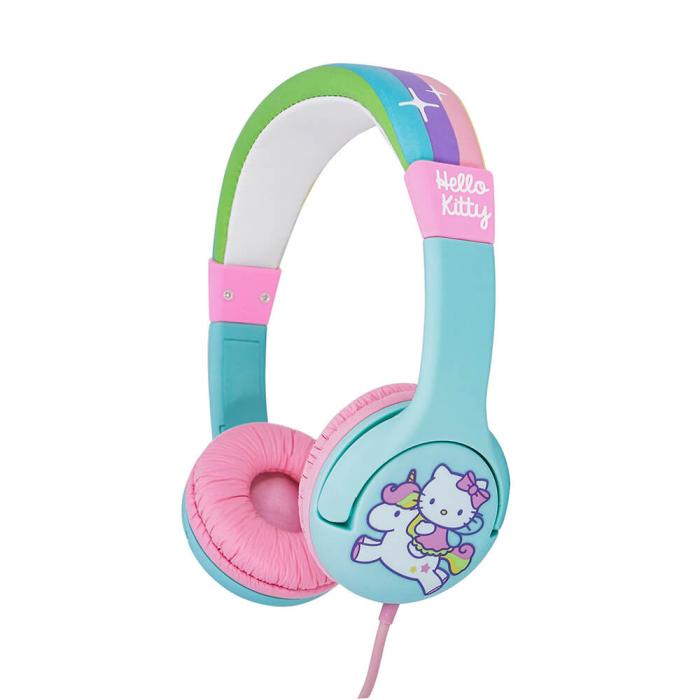 Bild 3, OTL Hello Kitty Hörlur För Barn On-Ear Grön/Rosa Enhörning - Teknikhallen.se