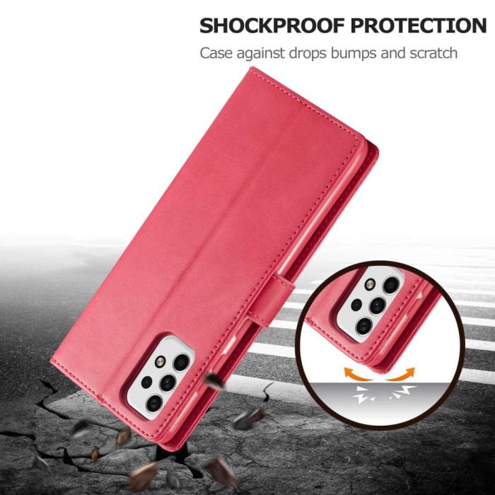 Bild 2, LC.IMEEKE LC.IMEEKE Samsung Galaxy A23 5G Fodral Läder Röd/Rosa - Teknikhallen.se
