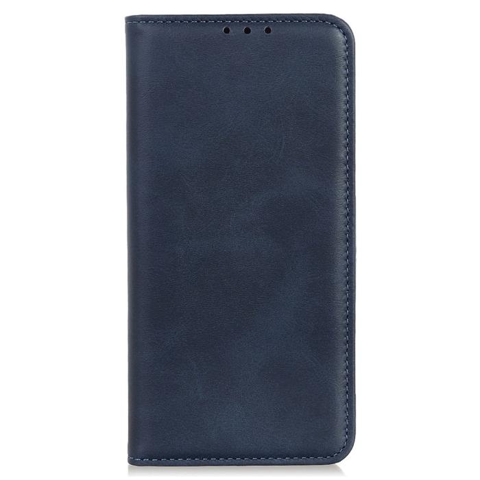Bild 6,  Samsung Galaxy S23 Ultra Flip Fodral Split Läder Blå - Teknikhallen.se