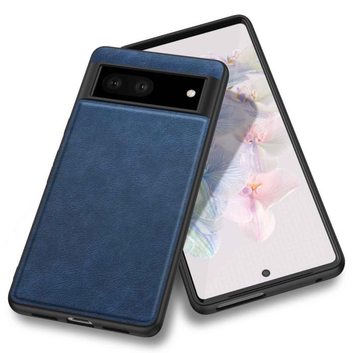 Bild 2,  Google Pixel 7 Skal Retro Läderbelagt Blå - Teknikhallen.se