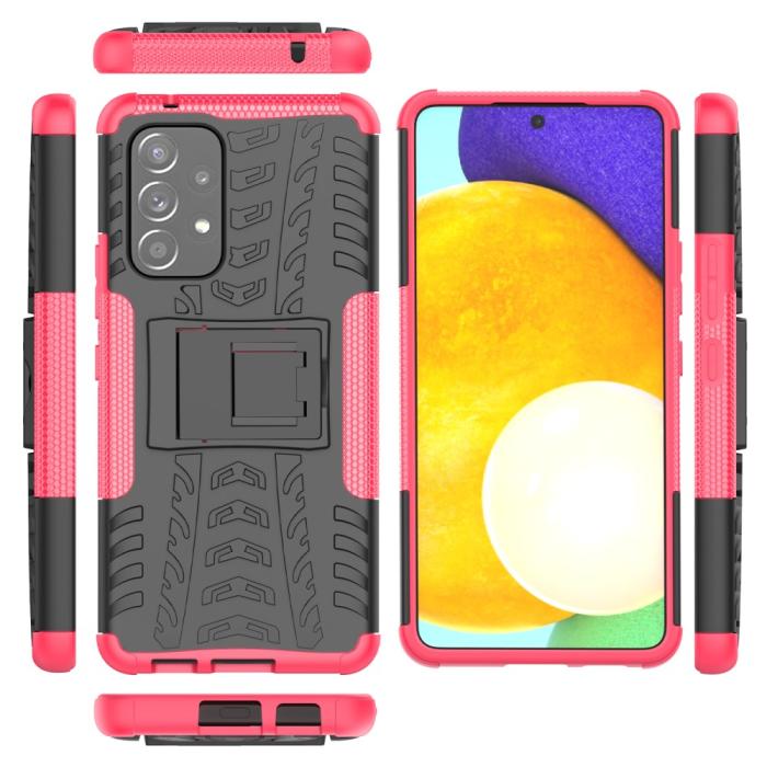 Bild 6,  Samsung Galaxy A53 5G Skal Stöttåligt med Stöd Rosa - Teknikhallen.se