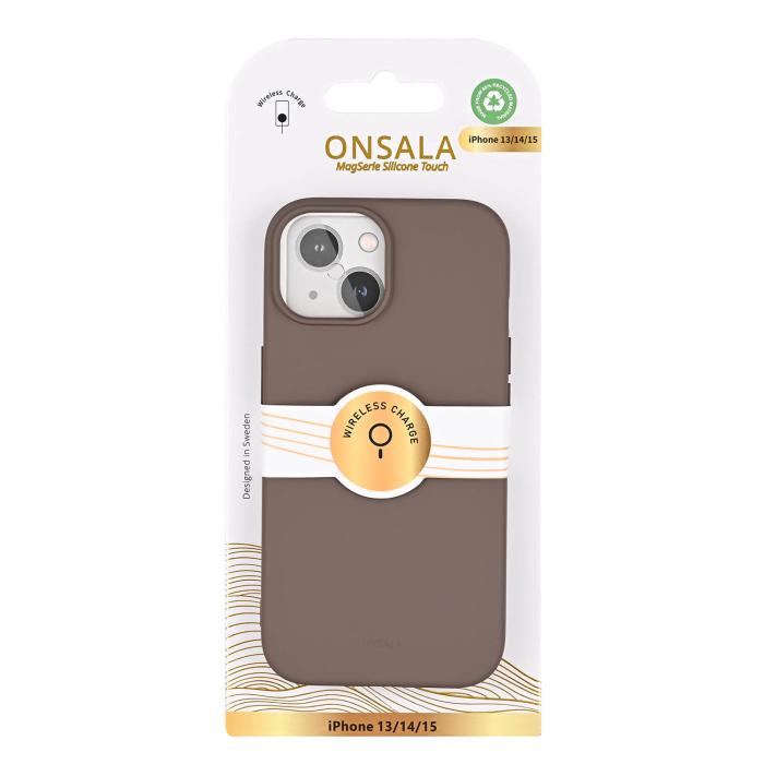 Bild 3, Onsala Onsala iPhone 15/14/13 Mobilskal Med Silikonkänsla Chocolate - Teknikhallen.se