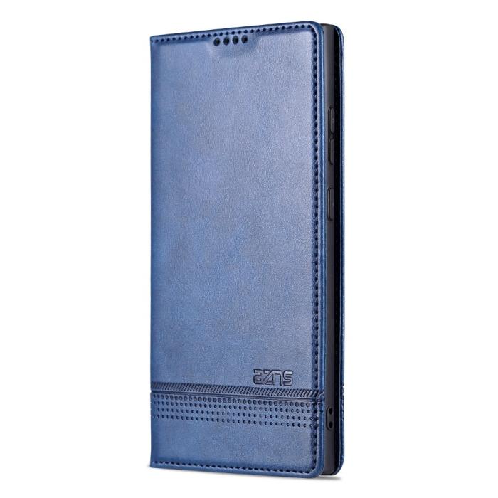 Bild 6, AZNS AZNS Samsung Galaxy S23 Ultra Fodral Flip Läder Blå - Teknikhallen.se