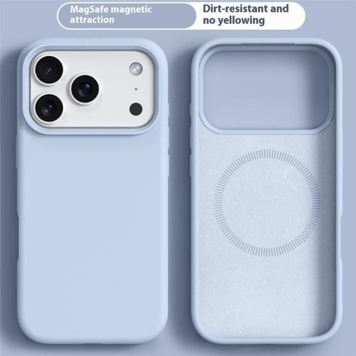 Bild 2,  iPhone 17 Pro Skal MagSafe Liquid Silikon Blå - Teknikhallen.se