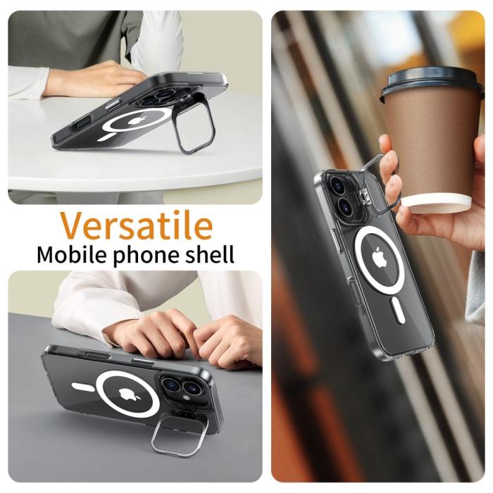Bild 2, Tech-Protect Tech-Protect iPhone 16 Skal MagSafe MagStand Clear - Teknikhallen.se