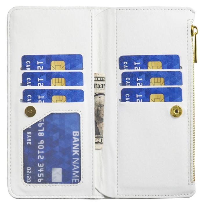 Bild 2, BINFEN BINFEN iPhone 16 Plus Fodral Diamond Multifunktionell Vit - Teknikhallen.se