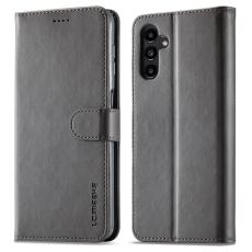 LC.IMEEKE LC.IMEEKE Galaxy A15 4G/5G Fodral L&auml;der Gr&aring; - Teknikhallen.se