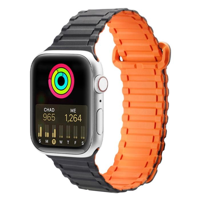 Bild 2, DUX DUCIS DUX DUCIS Apple Watch 42/44/45/46/49 mm Armband Magnetisk Silikon - Teknikhallen.se