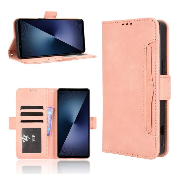 Bild 2,  Sony Xperia 1 VII Fodral Med Avtagbart Kortfodral Rosa - Teknikhallen.se