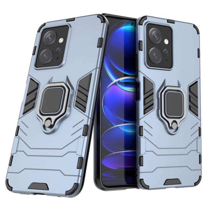 Bild 2,  Xiaomi Redmi Note 12 4G Skal Ring Hybrid Armor Blå - Teknikhallen.se