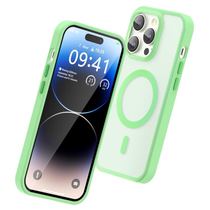 Bild 3, ColorPop ColorPop iPhone 14 Pro Skal CH MagSafe Matt Ljus Grön - Teknikhallen.se