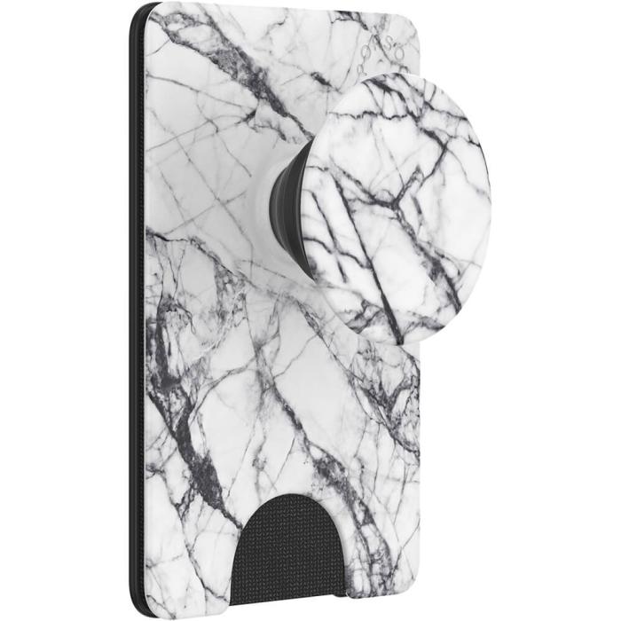 Bild 3, PopSockets PopSockets PopWallet+ Avtagbar Mobil Plånbok Dove White Marble - Teknikhallen.se