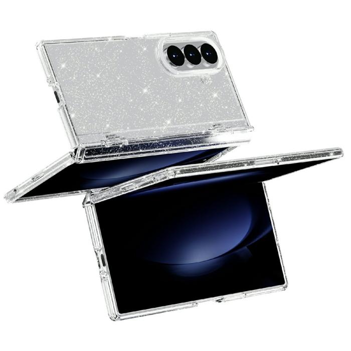 Bild 3,  Samsung Galaxy Z Fold 8 Ultra Skal Glitter TPU Vit - Teknikhallen.se