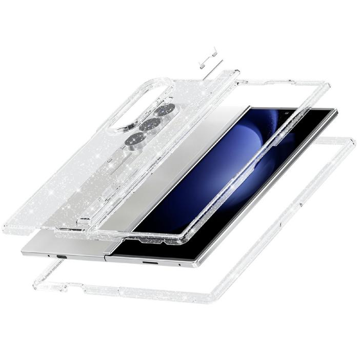Bild 4,  Samsung Galaxy Z Fold 8 Ultra Skal Glitter TPU Vit - Teknikhallen.se