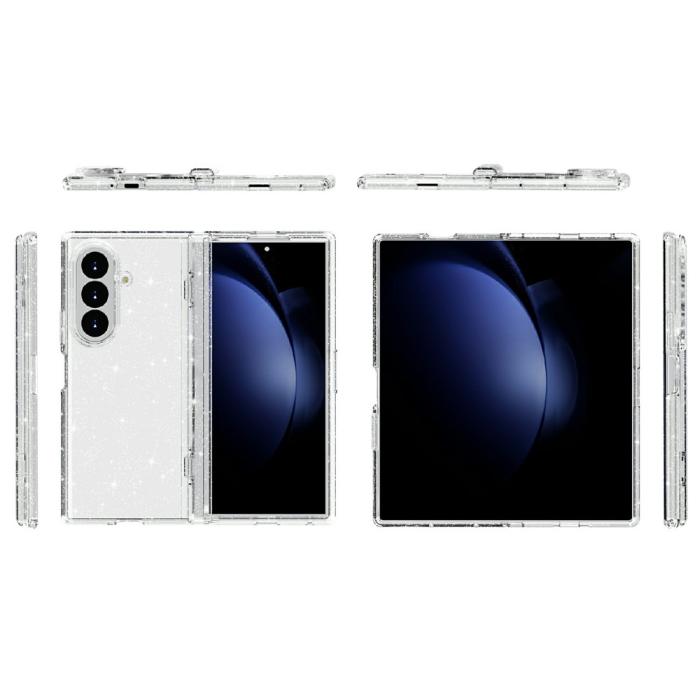 Bild 5,  Samsung Galaxy Z Fold 8 Ultra Skal Glitter TPU Vit - Teknikhallen.se