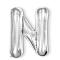  Bokstavsballong N 40 cm Silver - Teknikhallen.se