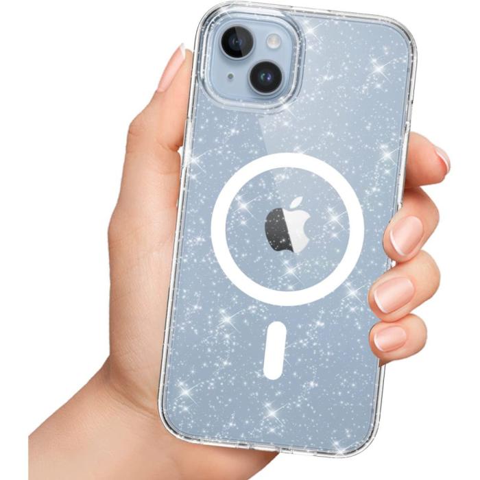 Bild 2, Tech-Protect Tech-Protect iPhone 14 / 13 Skal MagSafe FlexAir Hybrid Glitter - Teknikhallen.se