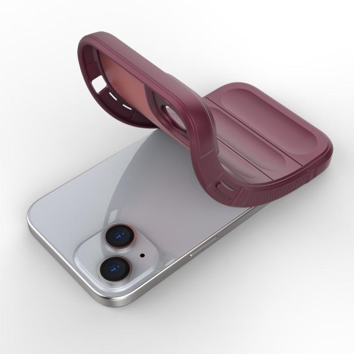 Bild 5,  iPhone 15 Plus Skal Magic Shield Vinröd - Teknikhallen.se