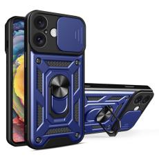  iPhone 16 Skal CamShield Ring Hybrid Bl&aring; - Teknikhallen.se