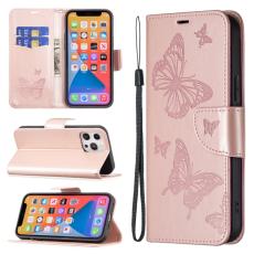  Xiaomi 13 Lite 5G Fodral Med Fj&auml;ril Tryck Ros&eacute;guld - Teknikhallen.se