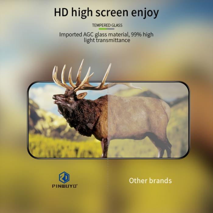 Bild 6, PINWUYO PINWUYO iPhone 14 Pro Max Skärmskydd 3D Heltäckande Härdat Glas - Teknikhallen.se