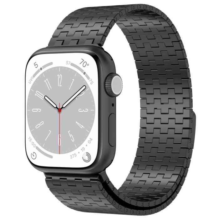 Bild 4,  Apple Watch 42/44/45/46/49 mm Armband Magnetisk Loop Svart - Teknikhallen.se