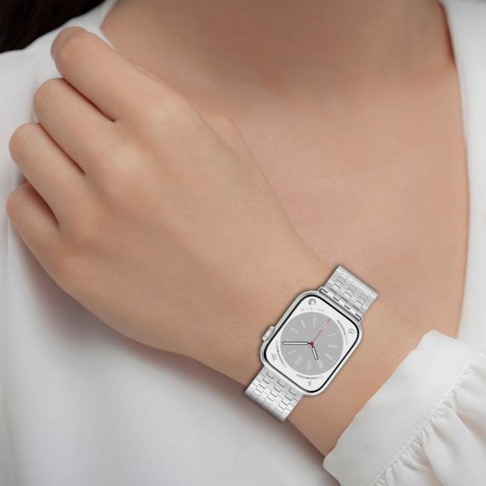 Bild 6,  Apple Watch 42/44/45/46/49 mm Armband Magnetisk Loop Svart - Teknikhallen.se
