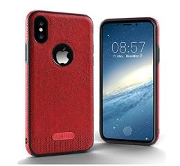  iPhone X/Xs - Mikki PU Läder Skal - Röd - Teknikhallen.se