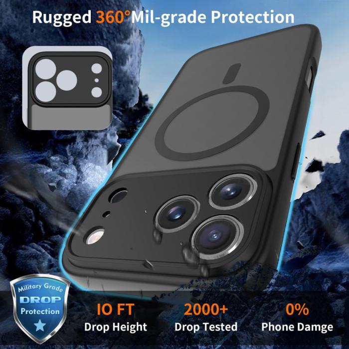 Bild 3, Tech-Protect Tech-Protect iPhone 17 Pro Max Skal MagSafe BasicMag Matt Svart - Teknikhallen.se