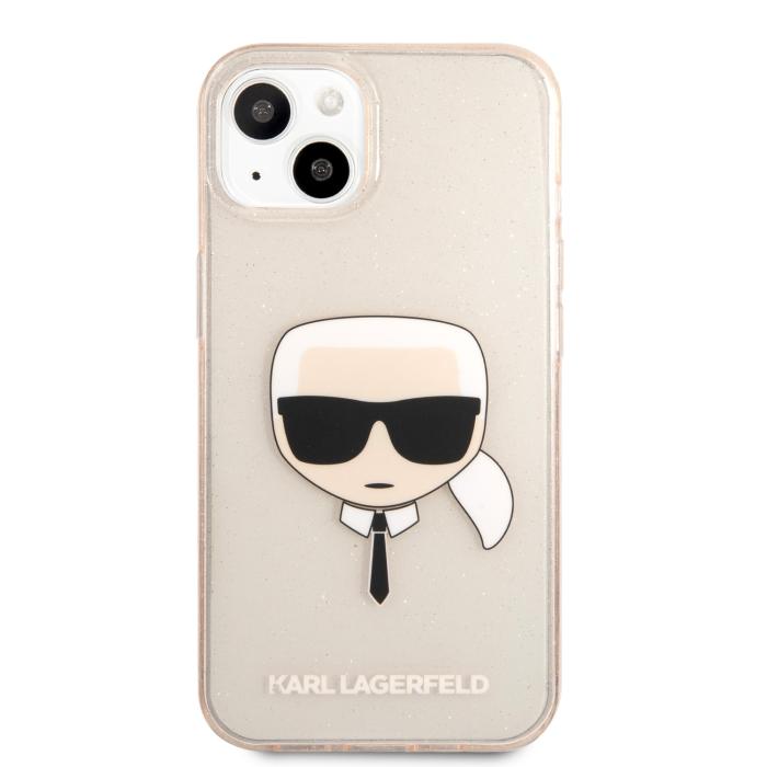 Bild 2, Karl Lagerfeld Karl Lagerfeld iPhone 13 Mini Skal TPU Full Glitter Guld - Teknikhallen.se