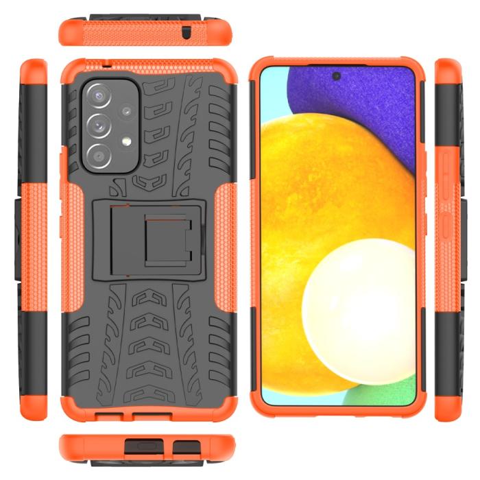Bild 6,  Samsung Galaxy A53 5G Skal Stöttåligt med Stöd Orange - Teknikhallen.se