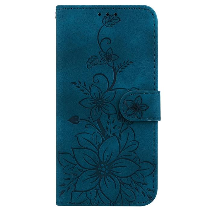 Bild 5,  Samsung Galaxy A27 5G Fodral Läder Blommor Mörk Blå - Teknikhallen.se